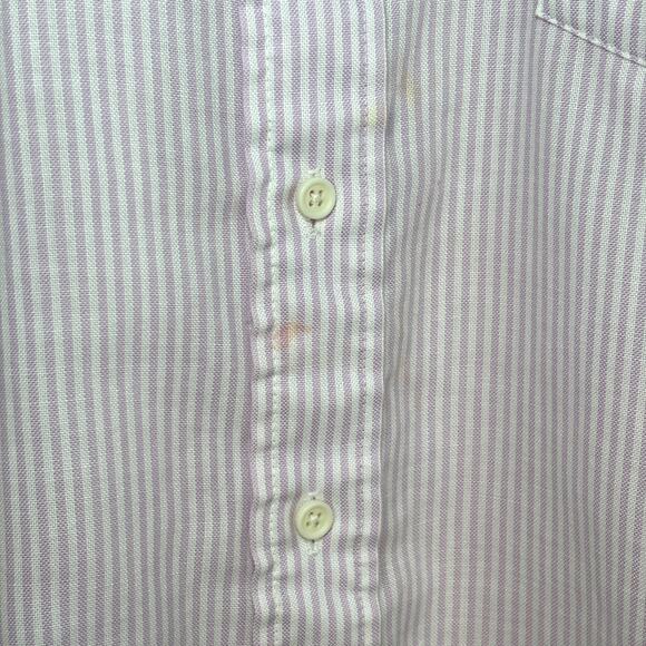 Vintage BonHomme pink stripe button-up USA 80s shirt - Picture 4 of 5
